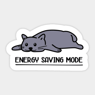 energy saving mode cat Sticker